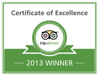 Tripadvisor Certificate of Excellence 2013